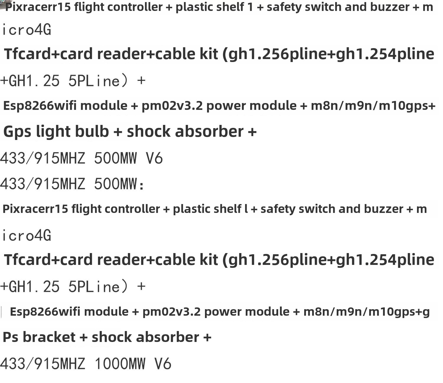 Pix R15 Autopilot PX4 Flight Controller M8N/M9N/M10 GPS Radio Telemetry V6 Racing Drone Parts Plastic Material Remote Drone