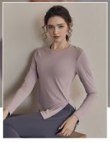 Camisas llenas del entrenamiento de la manga de la yoga del ODM del OEM de la abertura lateral para mujer de las camisetas
