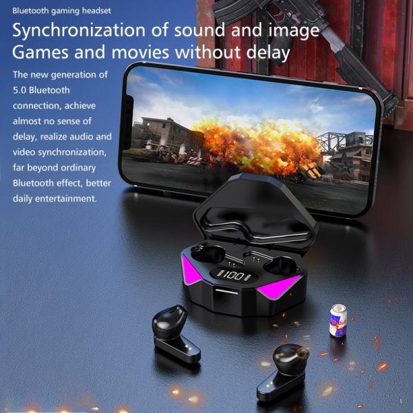NO Touch Screen Waterproof Sport Wireless Earphones TWS Wireless BT Game Earbuds with LED Display and Stereo Sound