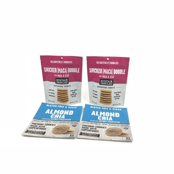 Edible Food Packaging Pouch Zipper Snack Package Bag For Cookies Candy