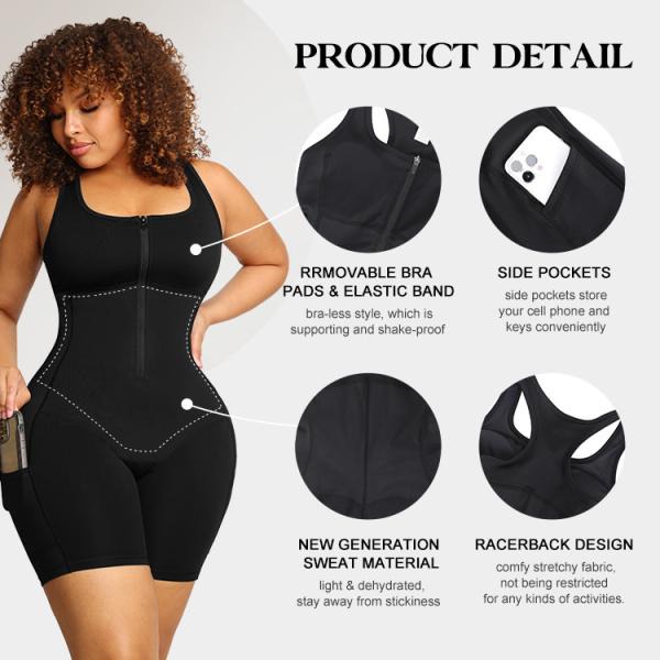 Nível Médio de Controle Hexin Full Body Shaper Fajas Colombianas para Emagrecimento e Formação