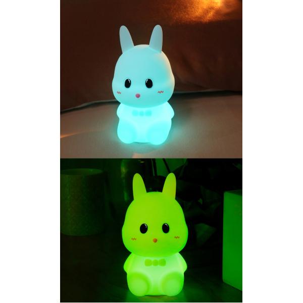 Controle de toque Custom Casa Decorativa Luz luminosa Coelhos Lâmpada Animal Luz noturna LED