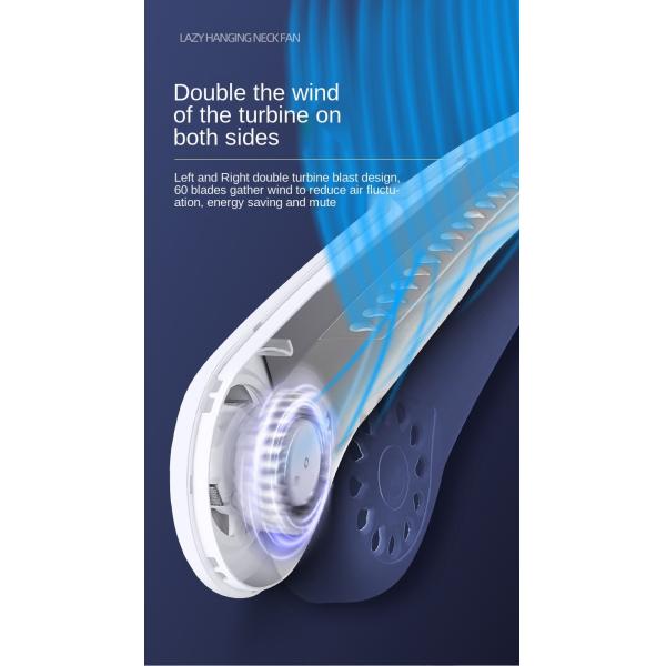 Охлаждающий вентилятор смертной казни через повешение шеи человека 1800mAh USB перезаряжаемые ленивый