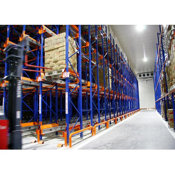 Adjustable Automatic Radio Shuttle Racking System , Mobile Pallet Racking