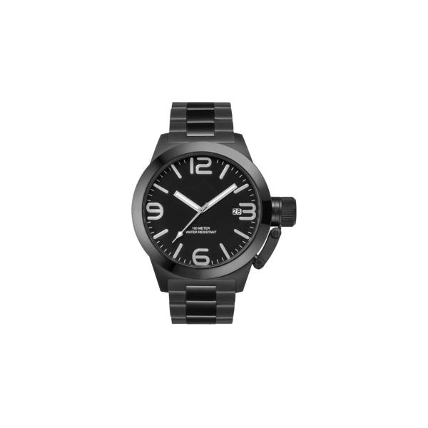 Stainless Steel Durable Waterproof Watches , Mens Black Waterproof Watch