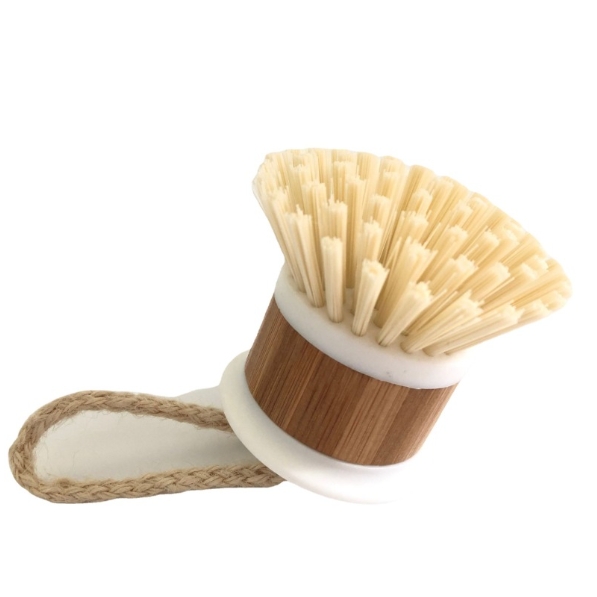 OEM Accpted Kitchen Mini Bamboo Dish Brush Pot Cleaning Brush 10*5cm