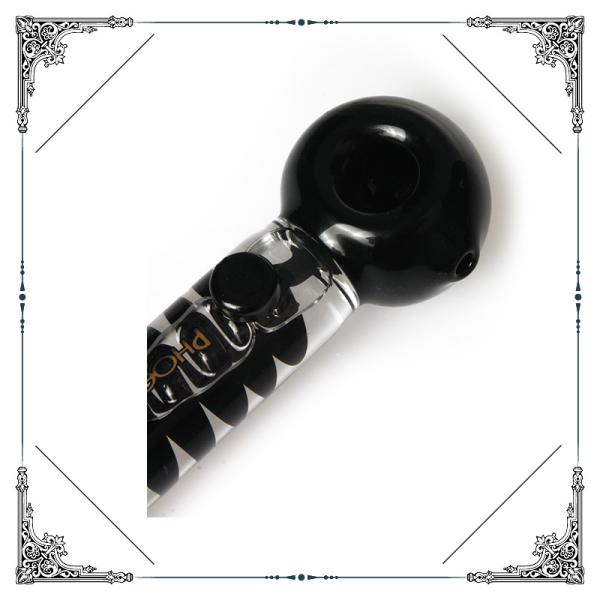 5.5 Inches Glass Smoking Pipe Freezable Coil Handpipe With Clycerin Glass