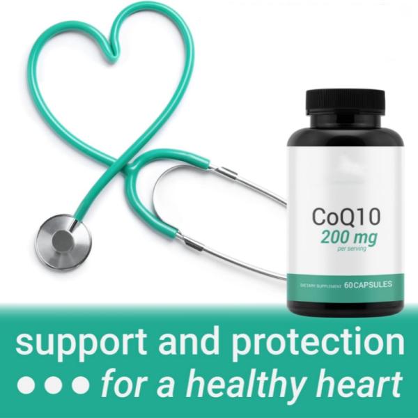 OEM CoQ10 Supplement Coenzyme Q10 200mg Capsules Ubiquinol Powder Capsules Coq10 Softgel Vegan Heart Health Energy Booster