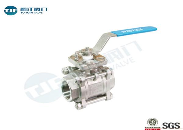 Full Port Industrial Ball Valve , Stainless 304 Direct Mount Threaded Ball Valve