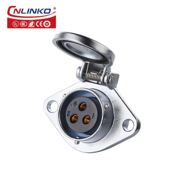 CNLINKO Waterproof Jack Shields E Bike Battery Power 3 Pole Cable Wire Connector Male 3 Pin and Female 5 Pin Plug Socket