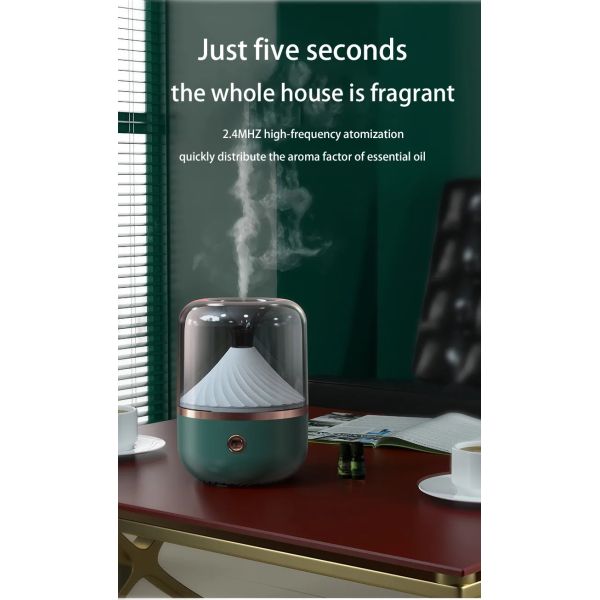 Car Home Use Electric Fragrant Oil Diffuser Battery Powered With 7 Color LED Light