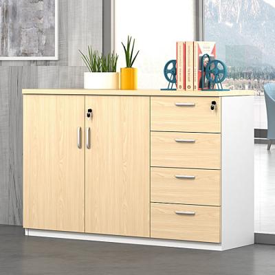 47 Inch Office Wooden Filing Cabinets 2 Door Bookcase With Lock