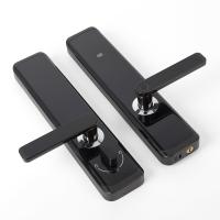 Black Smart European Standard Mortise Door Lock APP Função Wifi