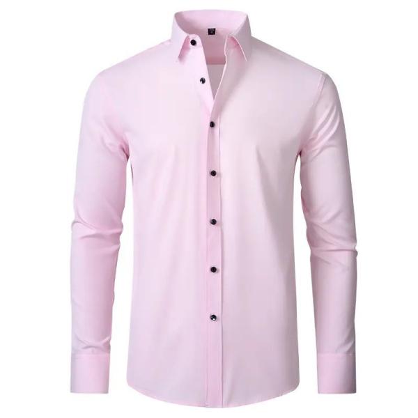                  Shirt Free Ironing Long Sleeve Elastic Business High-End Men′s Shirt Hot Selling Office Formal Style Men′s Long Sleeve Shirt             