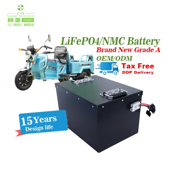 CTS Customized Electric Tricycle Lithium Battery 48V 72V 105Ah 200Ah Electric Three Wheeler Lifepo4 Batteries with Long Cyclelife