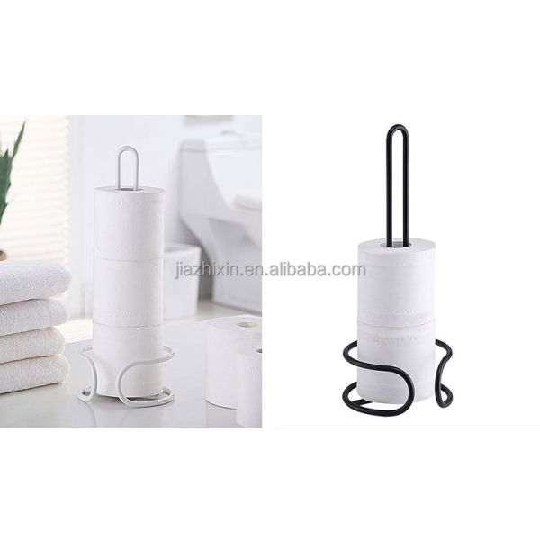 Heavy Duty Metal Paper Towel Rack Countertop Standing Toilet Roll Holder Weighted Base Kitchen Bathroom Tissue Shelf Storage