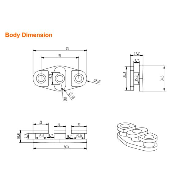 Clamps d'ancrage à câbles isolés extérieurs ABS et acier galvanisé