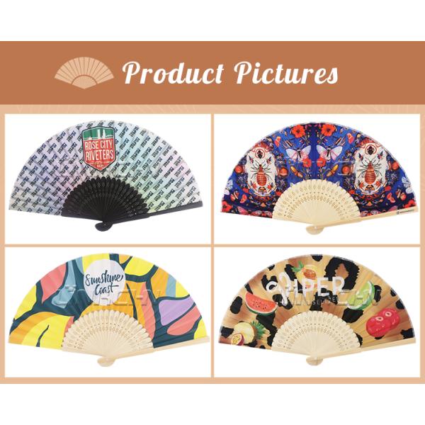 Hand Fans for Wedding Love Style Bamboo Silk Folding Fans Folk Art Pattern Painted Carved Paper Material Decorative Folding Fans