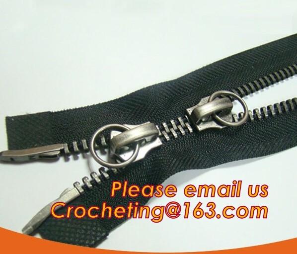 PVC zipper used for bags ,garment waterproof zipper plastic zipper, Garment Accessories high quality Plastic Zipper