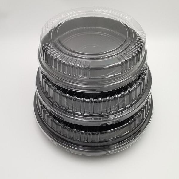 透明なふたが付いている使い捨て可能なPSのプラスチック寿司の皿