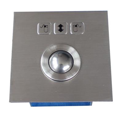 trackball óptico de aço inoxidável de aço da montagem de painel superior da Poeira-prova 25mm mini