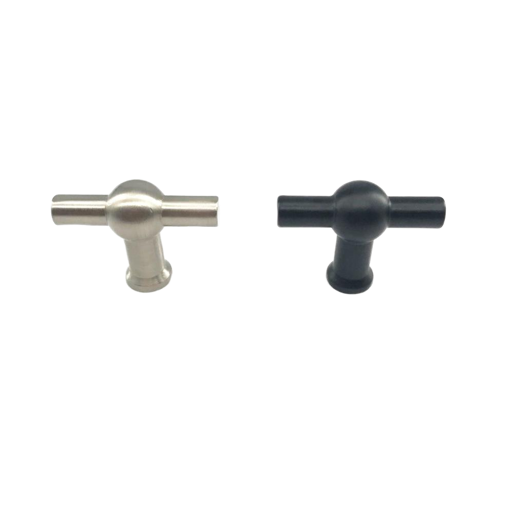Modern Black Dresser Kitchen Cabinet T-Bar Pull Handle Factory Custom Zamak Material for Wardrobe Drawer Home Decoration
