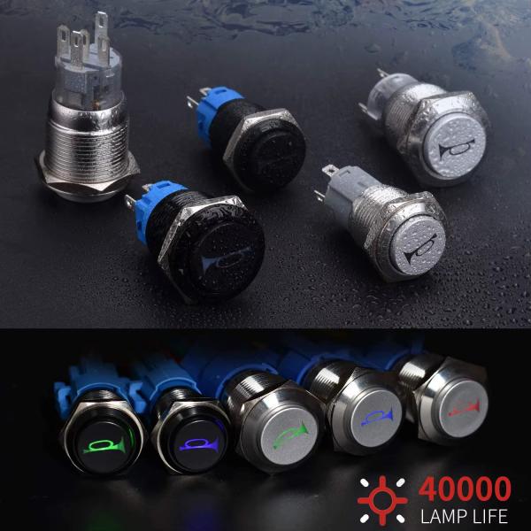 12mm 16mm 19mm 22mm 25mm 28mm 30mm 40mm 押すボタンのスイッチ 固定 瞬間の照明 防水ボタンのスイッチ