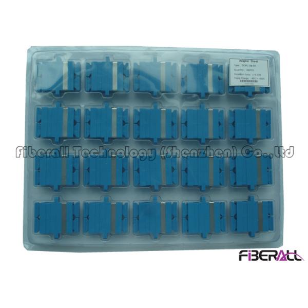 Blue Duplex Fiber Optic Adapter SC To SC Adapter For DX SM Fiber Patch Cord Connection