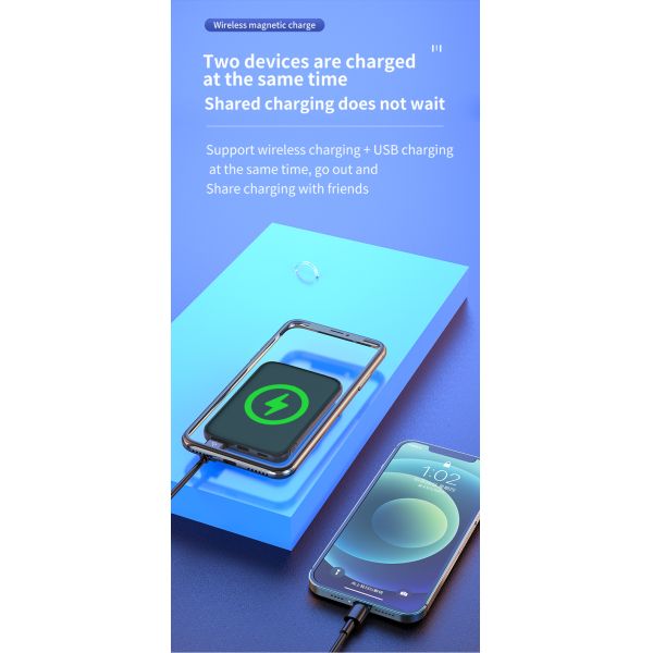 Portable Power Bank 5W Wireless Magnetic Power bank Charger Battery Magnet 5000mAh for Phones