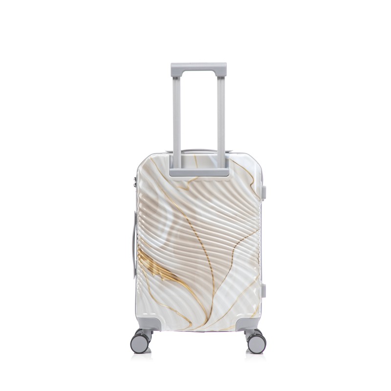 3pcs High Quality Travel Trolley 4 Wheels ABS+PC print Luggage Trolley Suitcases  Sets for Long-distance Travel