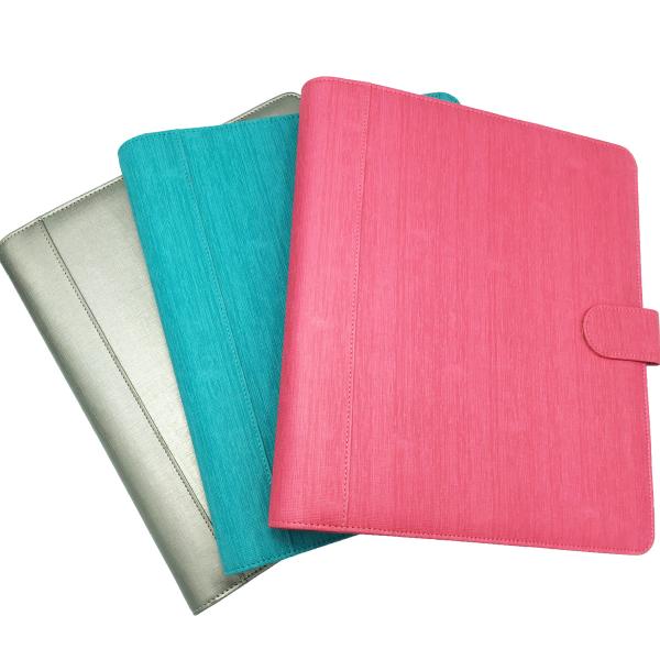 2mm Genuine Leather 3 Ring Binder Folders 100sheets Portfolio 80gsm