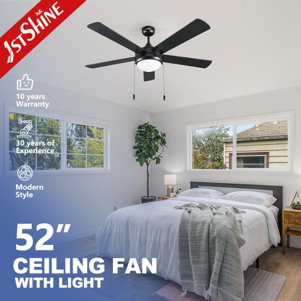 110V/120V 1stshine 5 Blade 52 Ceiling Fan with Wall Control and Decorative Light