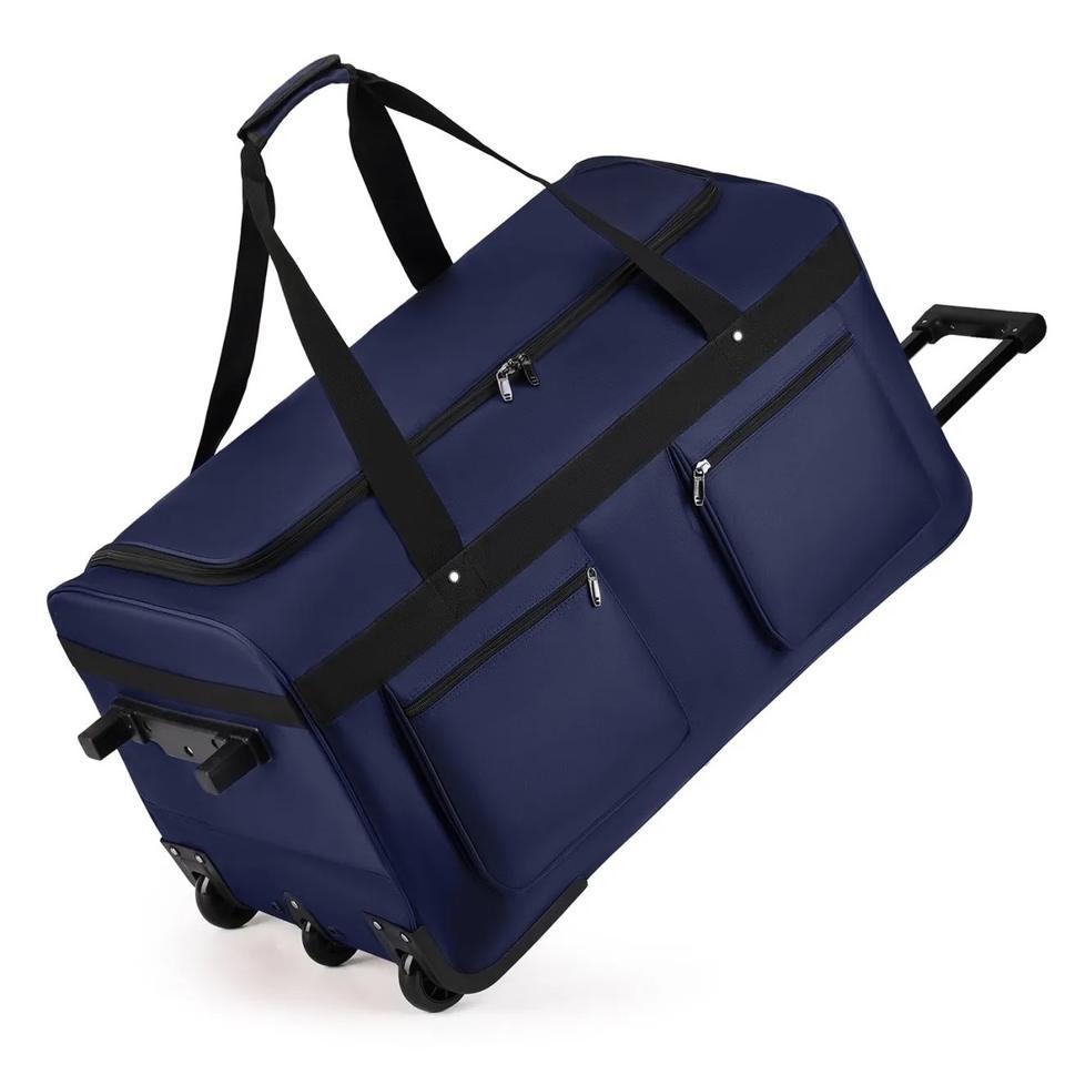 2 - Way Carry Rolling Duffel Bag with Multi-Pocket