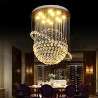 Grande sala de visitas moderna conduzida de construção de Crystal Ball Chandelier For Lobby