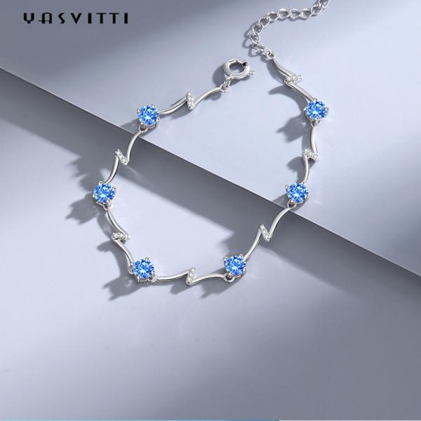 SGS ajustable de la pulsera del brazalete de 0.14oz los 0.2m Sterling Silver Jewelry Bracelets Fiancée