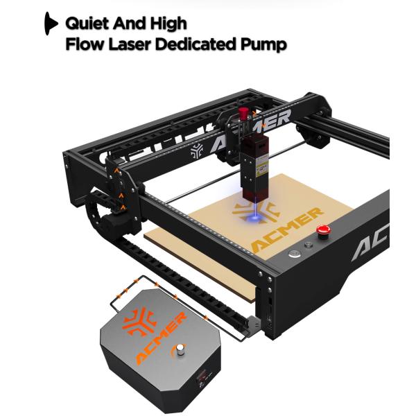 SPCC Laser Engraver Air Assist Pump 12V 24W 10 - 30L/Min Adjustable Airflow