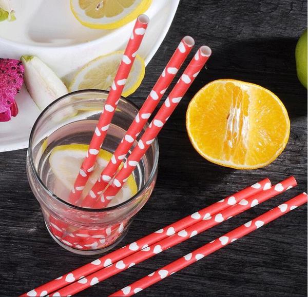 Natural Biodegradable Safe Disposable Drinking Paper Straws Eco Friendly Food Grade Reusable Food Grade Multi Color