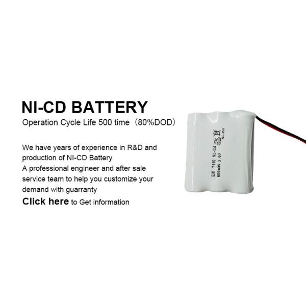 Аккумулятор из никеля и кадмия 800 мАч 3.6в 600 мАч