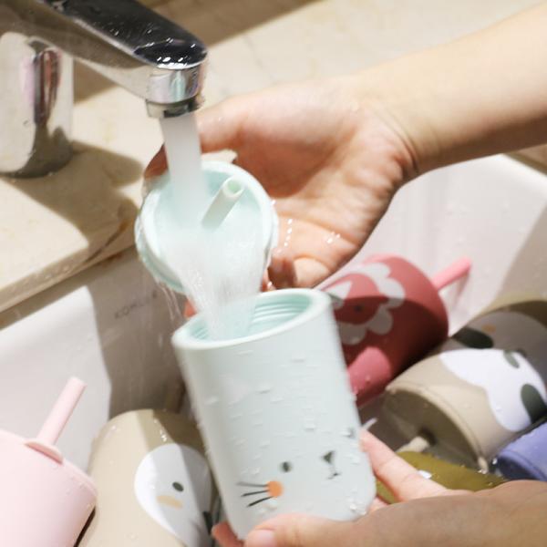 Copo de silicone para bebê de qualidade alimentar para alimentação fácil e confortável