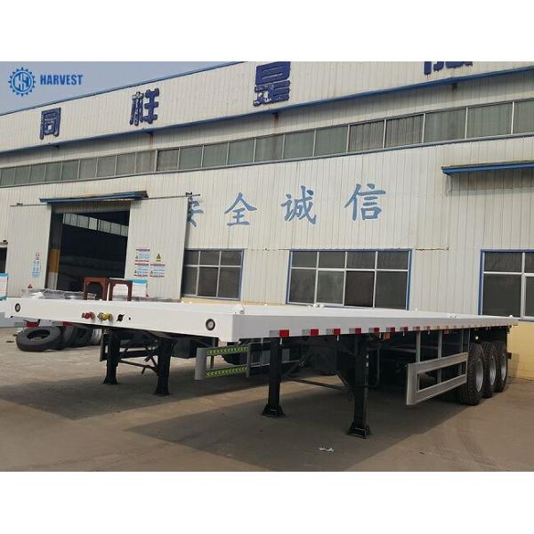 40 de Ton Payload Platform Thickness 3m m FUWA 3 del árbol 40ft del plano remolque semi