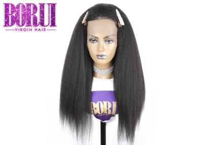 Straight Human Hair Lace Front Wigs Free Part Kinky Virgin 100% Swiss Natural Colors