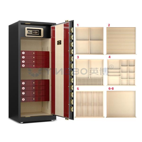 Smart Double Alarm Solid Steel Jewellery Safe avec tiroirs / Jewellery Safe pour la maison