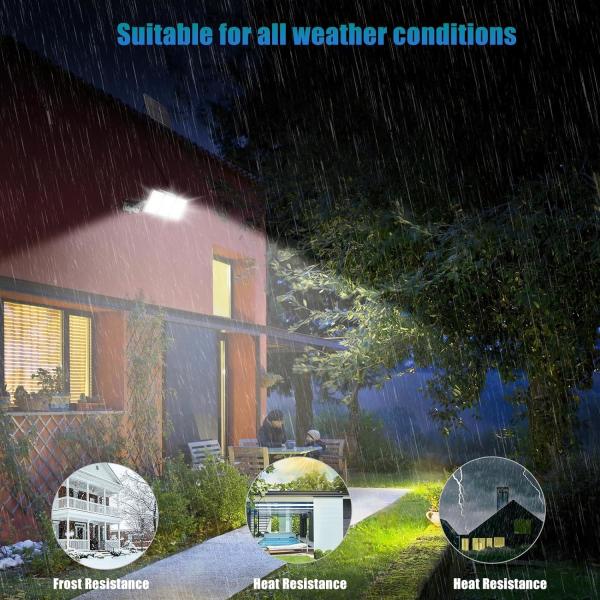 Capteur de séparation étanche à l'eau Lampes solaires de jardin IP65 Capteur de mouvement Lampes de jardin 6W