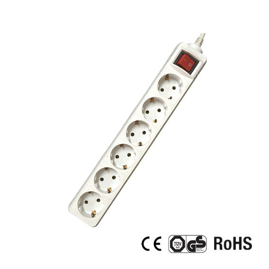 Germany Type Extension Socket With 1.5m Wire, With Switch CE/GS Certificate