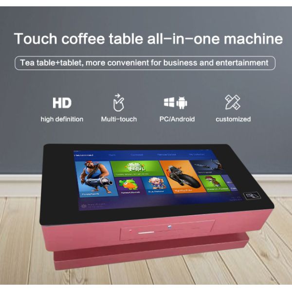 55 Inch Children's Multimedia Gaming All-in-One Machine Capacitive Touch Conference Inquiry Interactive Multifunctional Coffee Smart Touch Table