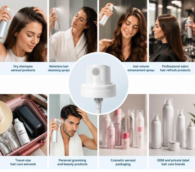Dry Shampoo Dispenser Nozzle | Dry Shampoo Spray Nozzle | Aerosol Hair Care Actuator For Salon Hair Refresh Spray With Standard Aerosol Can Compatibility For Easy Dispensing