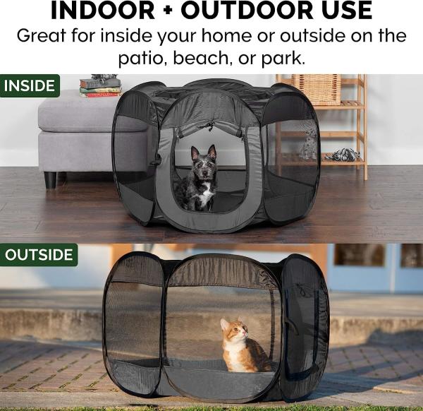 Tent Outdoor, Pet Enclosure Tent Suitable for Cats and Small Animals, Indoor Playpen Portable Exercise Tent with Car