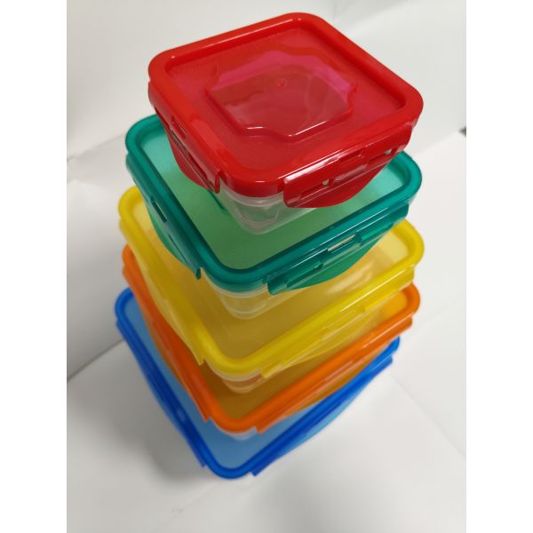 Transparent Lunch Box, Freezer-Safe for Home Refrigerator, Plastic Fresh-Keeping Box, Airtight Sealed, Microwave-Heatable Food Container, Storage & Sealed Fresh-Keeping Box