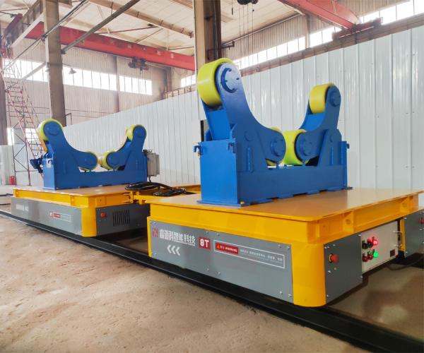 Explosion Proof Track Handling Electric Transfer Flatbed Cart For Spray Booth