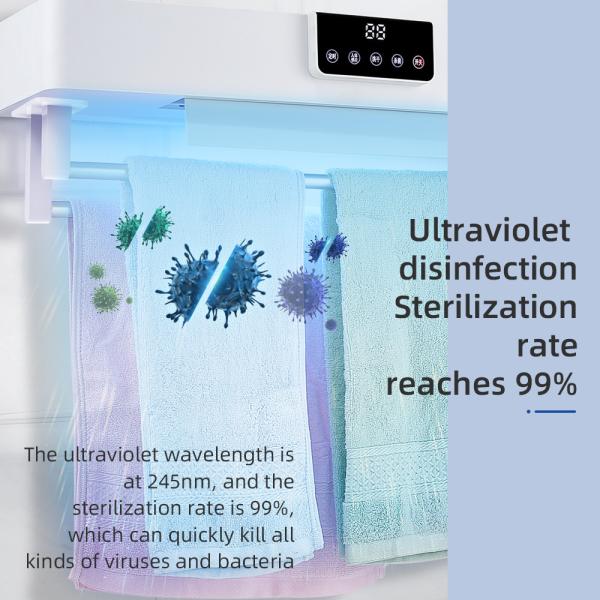 Intelligent Bathroom 500W UV Towel Dryer And Sanitizer Induction Heater